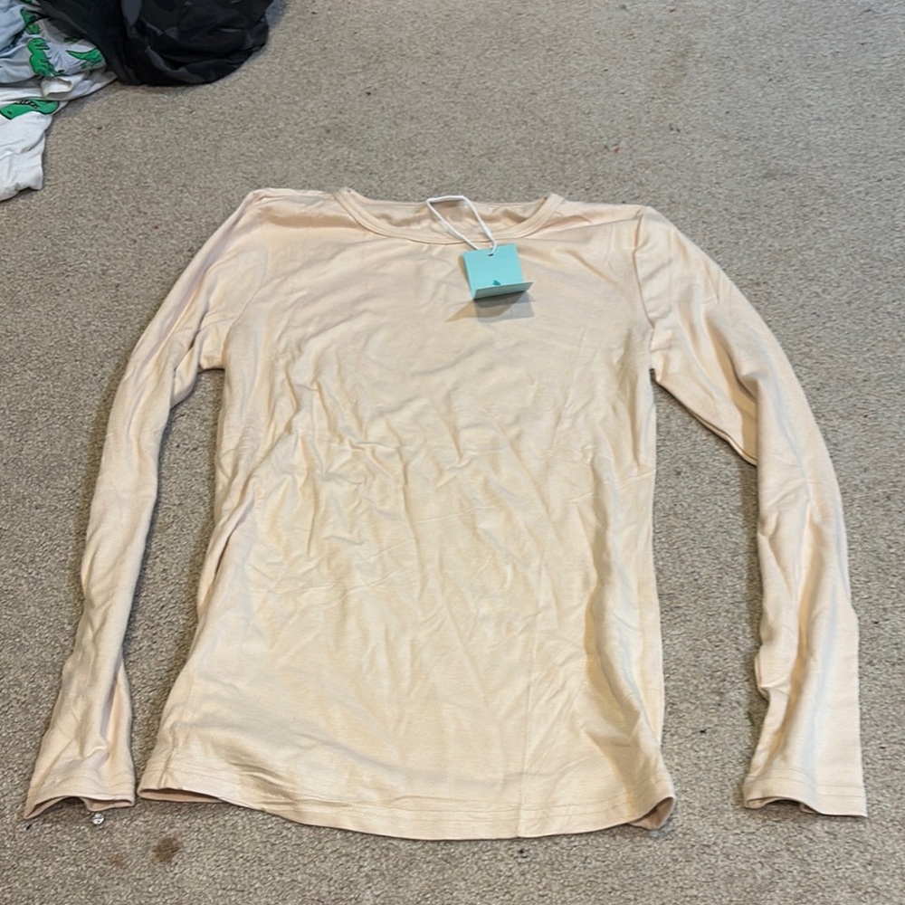 Women's Beige Long Sleeve Top